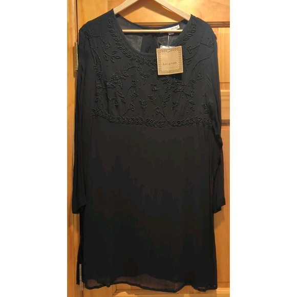 Kar A Van Dresses & Skirts - Brand New With Tags Black Beaded Soft With Belt Kar•a•van India Dress S‎
